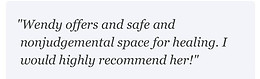safe non-judgmental space for healing