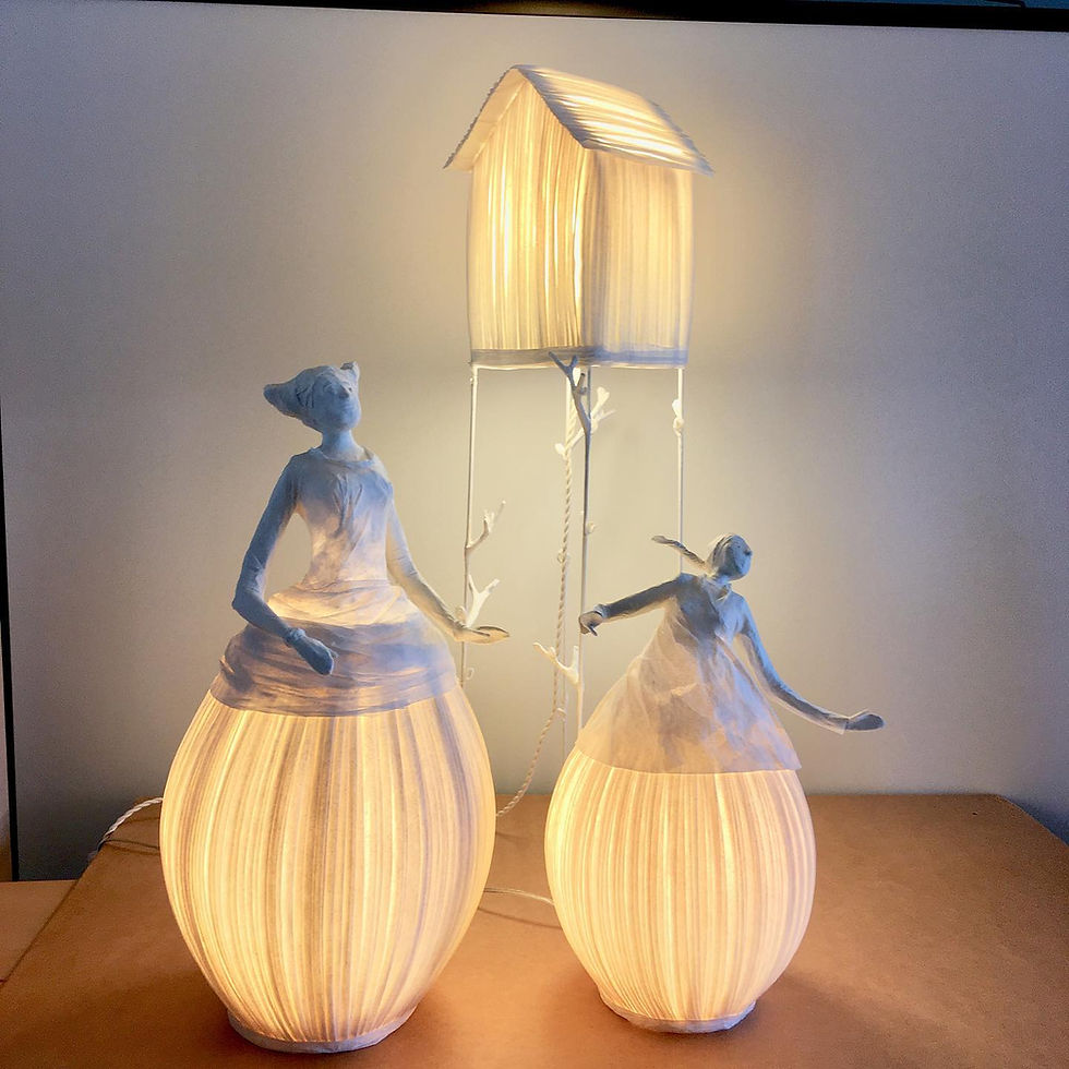 Thumbnail: Paper Mache Lamp – Trio Cabanon