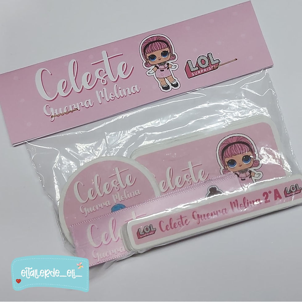 Miniatura: Kit para marcar útiles escolares