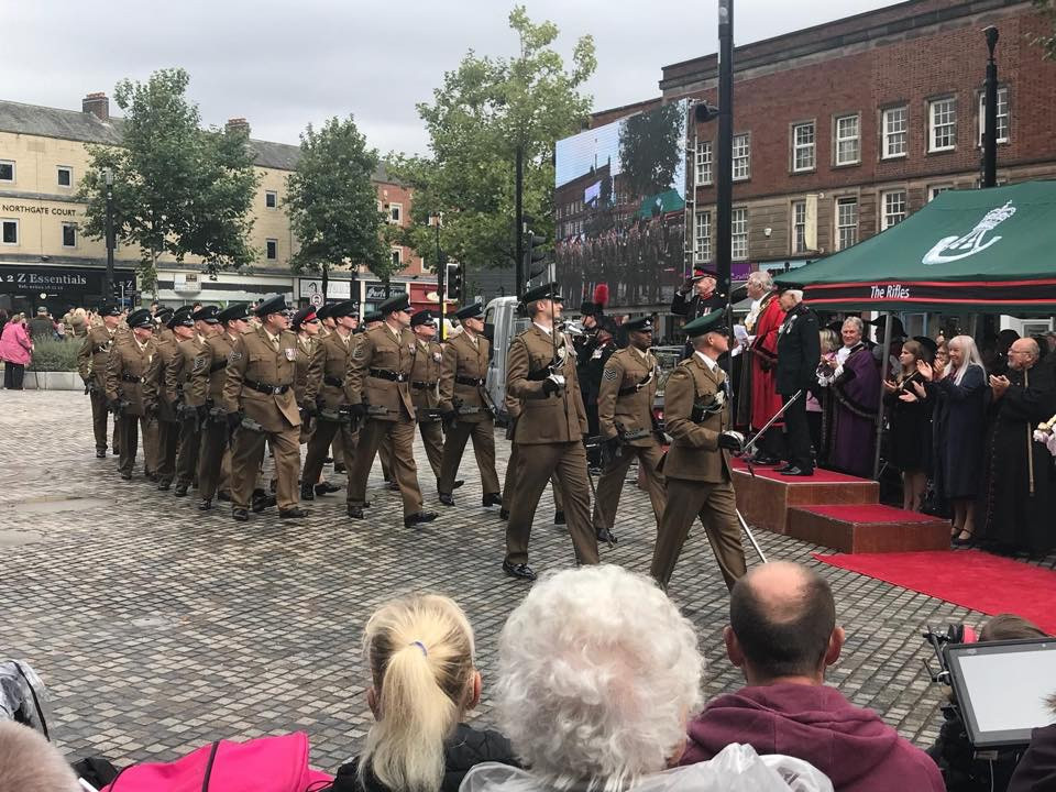 Y Coy 8 Rifles Freedom of Wakefield 15 September 2018