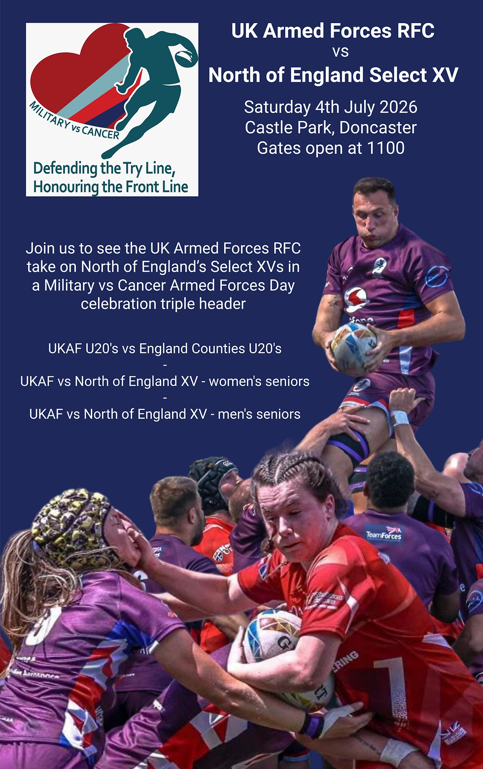 Military vs Cancer Charity Rugby Match