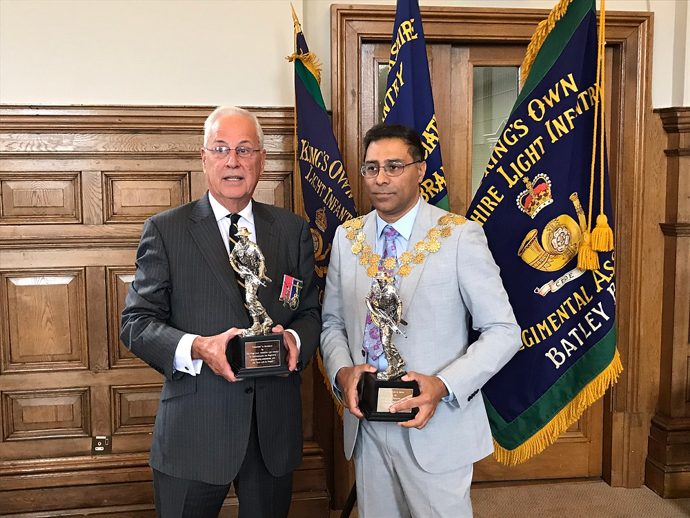 Lt Col Robin Smith and Mayor of Kirklees Cllr MumtazHussain