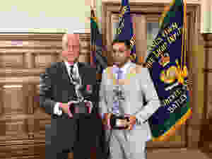 Lt Col Robin Smith and Mayor of Kirklees Cllr MumtazHussain