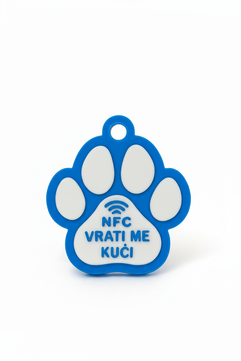 SafeTag Šapa – NFC privezak za ljubimce