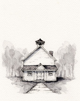 The historic school house at Port Oneida in Northern Michigan.