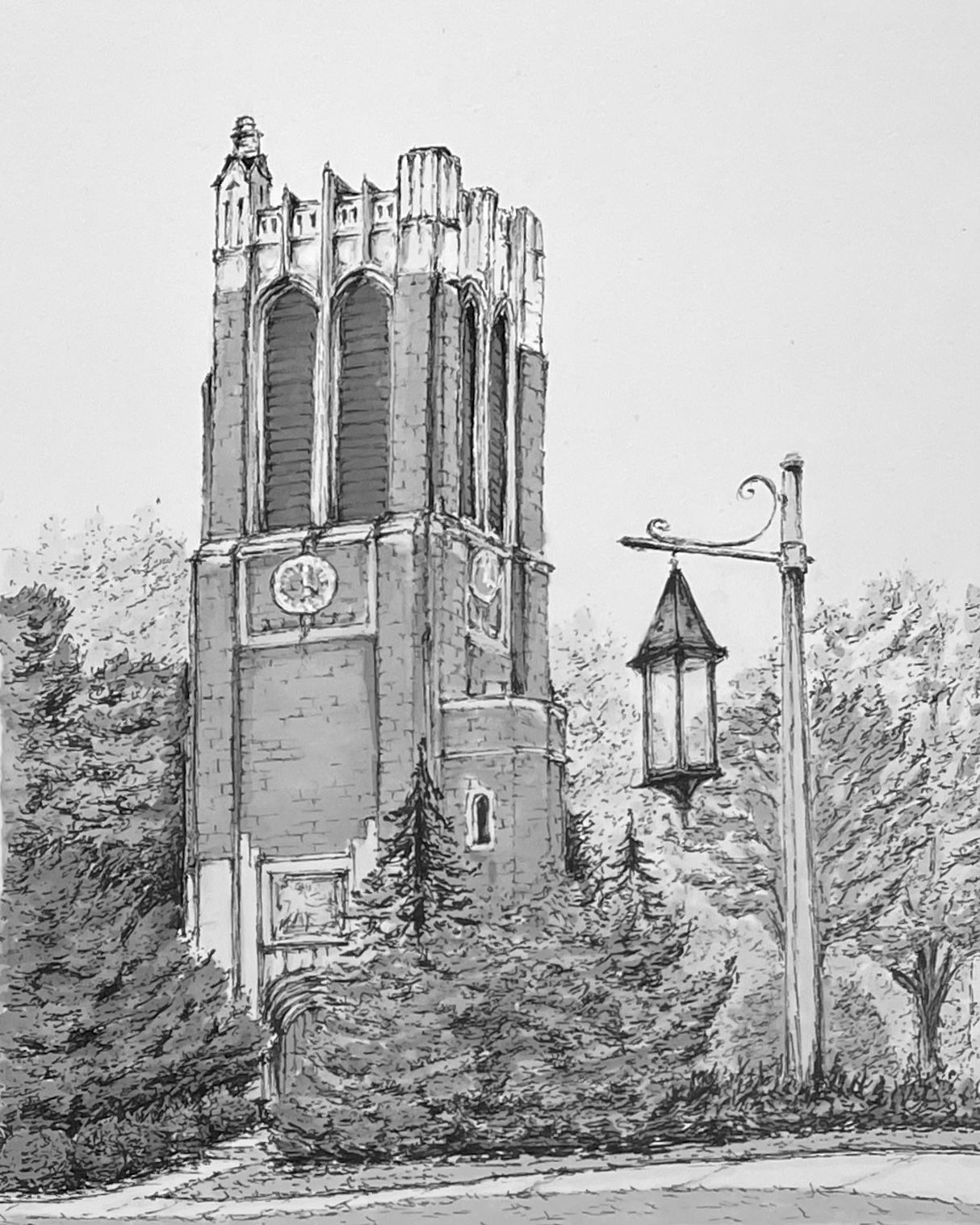 Beaumont Tower | Hand-drawn Art