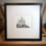 Park Place Original in Traverse City framed original art close up view