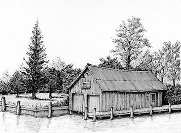 Hand-drawn Leelenau Peninsula print Michigan wall art.