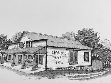 Hand-drawn Old Mission Peninsula Michigan print by Stoney Bend Prints.