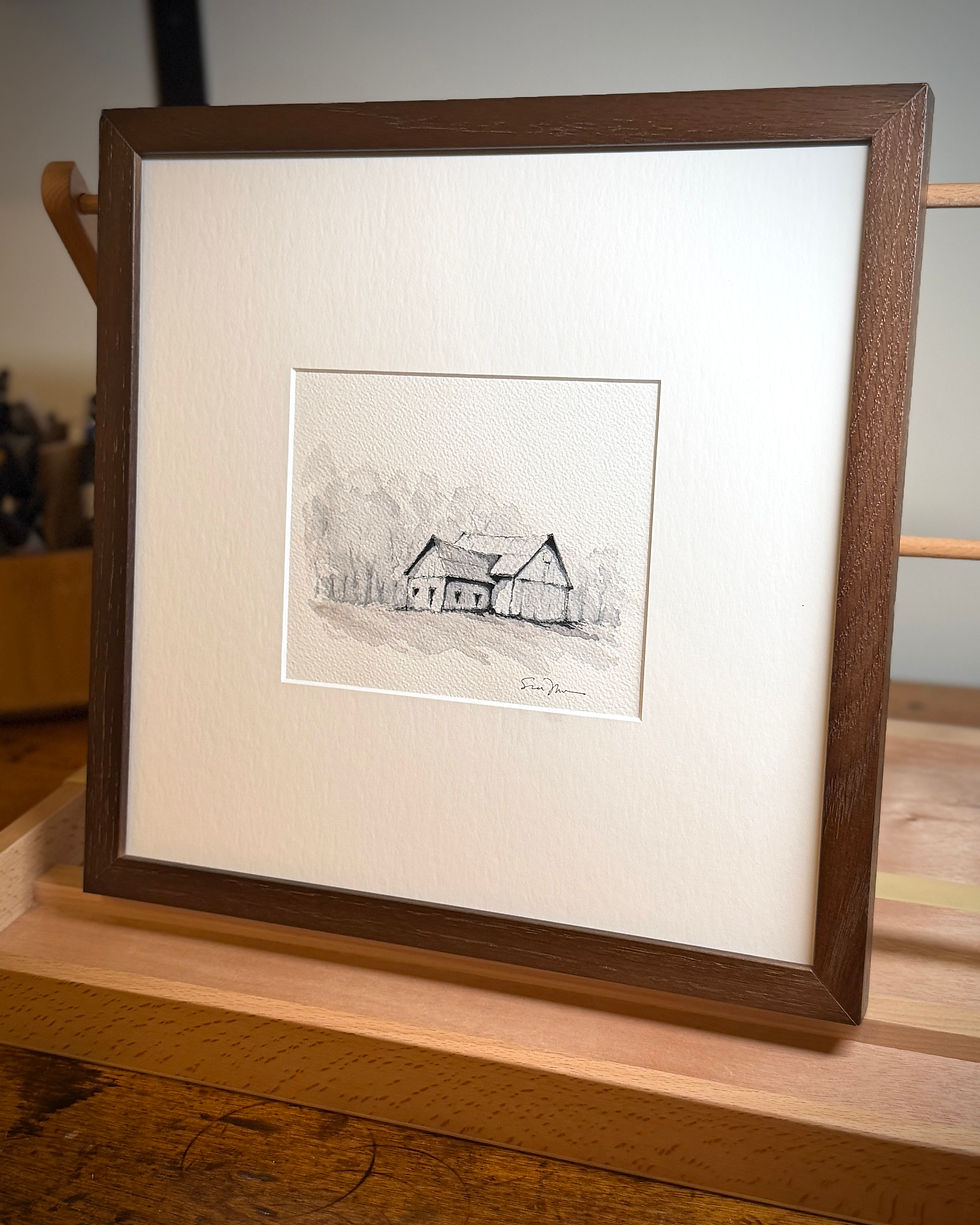 Thumbnail: The Long Memory — Port Oneida original water color studio view