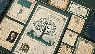 Make me an image for this service__Professional Genealogy Report – $495.00_Curious about y