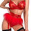 Thumbnail: Bowie-lace-frill-garter-belt-underwear-lingerie-set-sexy-plus-size-lingerie-boutique-australia