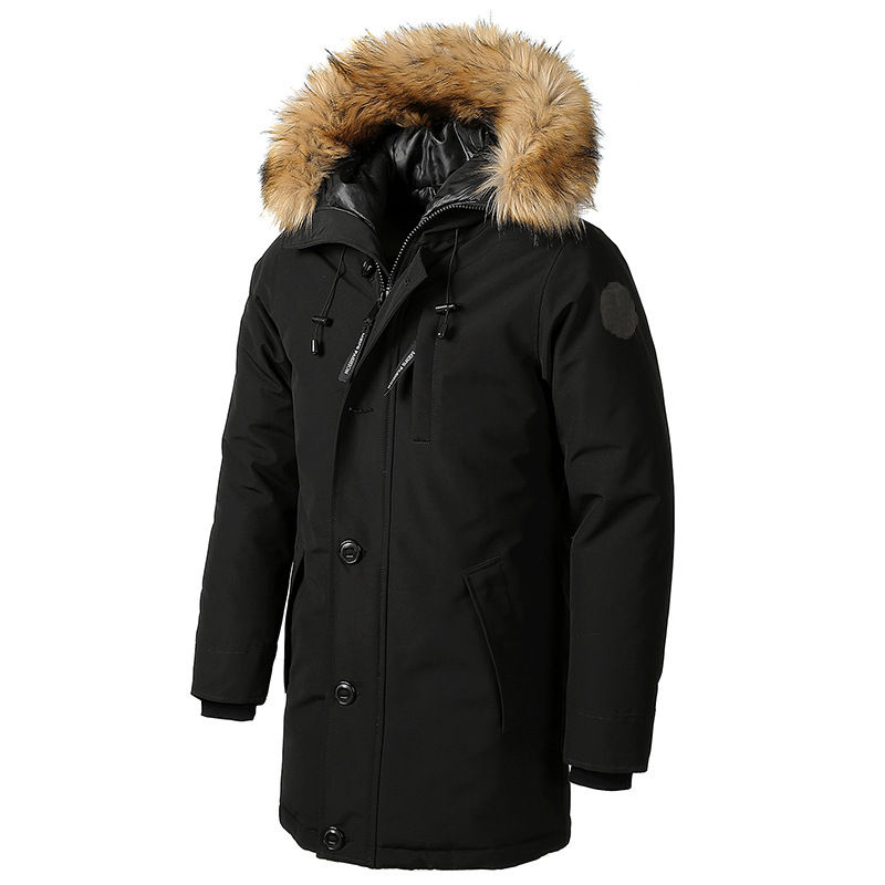 Thumbnail: 2020 Thick Cotton Coat for Men - Long Hooded Jacket