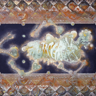 NFT that reflects on the Chernobyl nuclear disaster and its wide-reaching consequences. Explores the release of a radioactive cloud into the atmosphere, its impact on Europe's grasslands. Symbolizes the tragedy through radioactive human remains, drawing inspiration from Aztec god "La Coyolxauhqui."