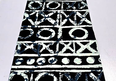 White and Black Ankara fabric