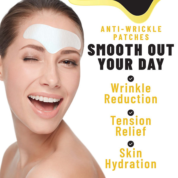 Forehead anti aging hidrogel patch