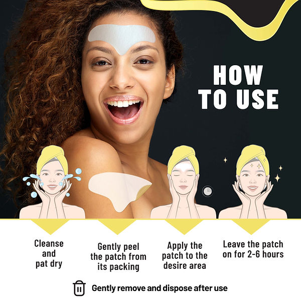 Forehead anti wrinkle patch vitamin how to use it