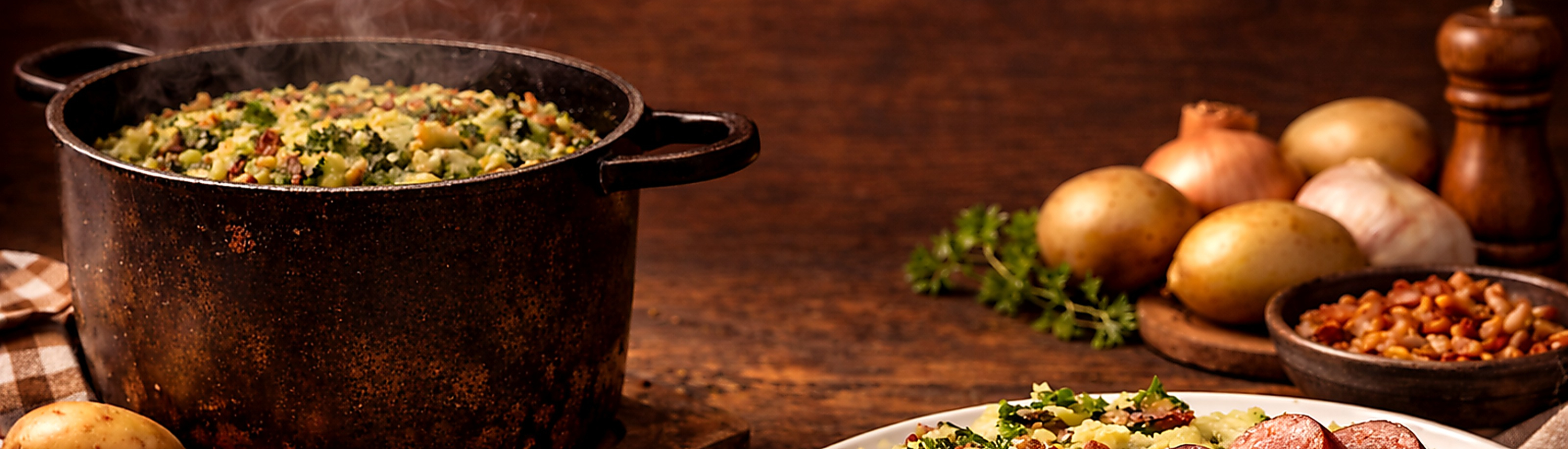 Arranged Food and Objects