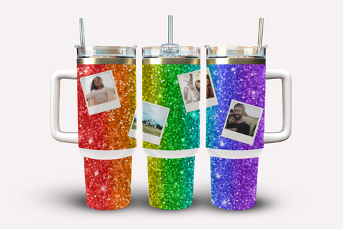 Glitter 4 Photo 40oz Tumbler | Pagan Prayers And Gothic wares