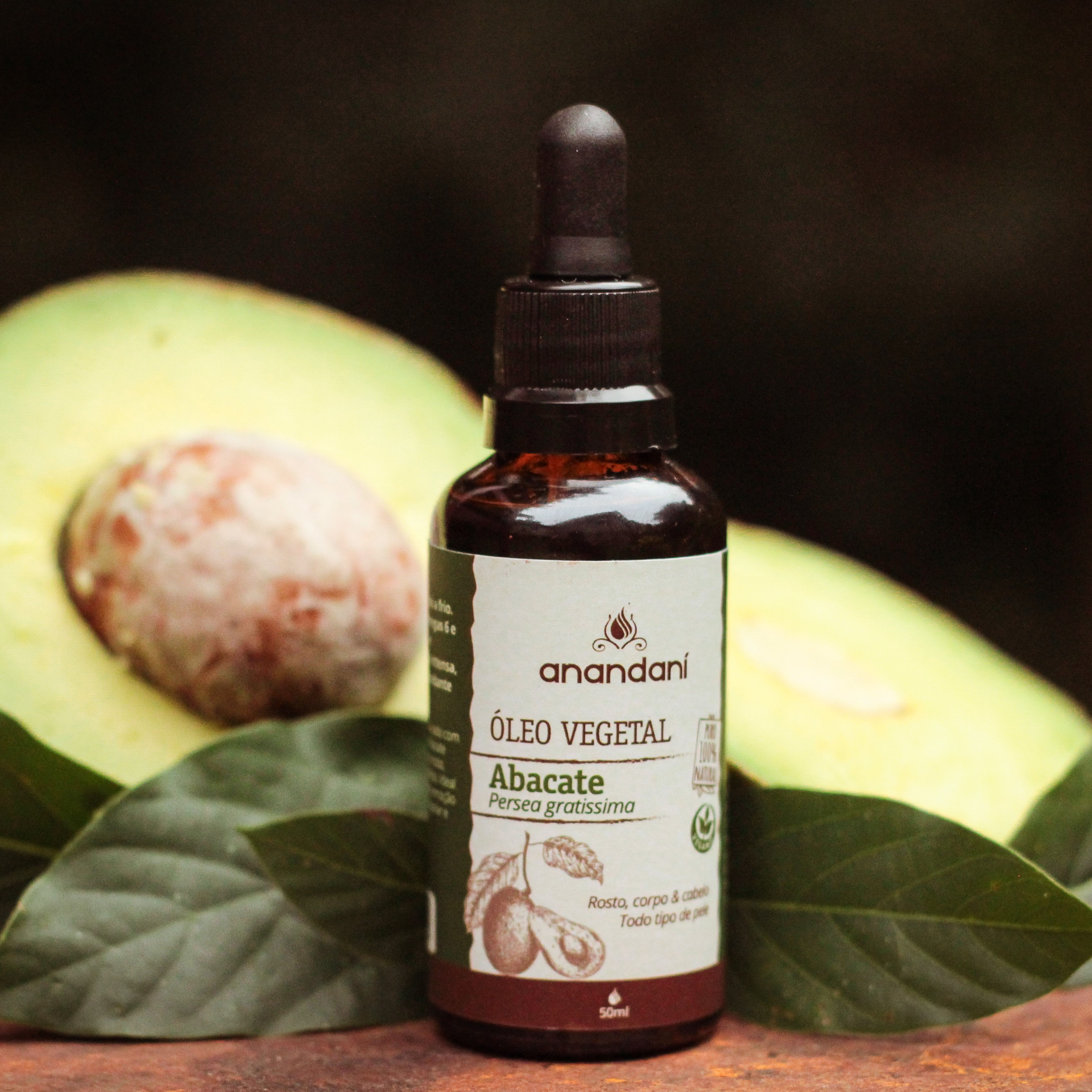Óleo Vegetal Abacate 100% puro Agroecológico - 50 ml