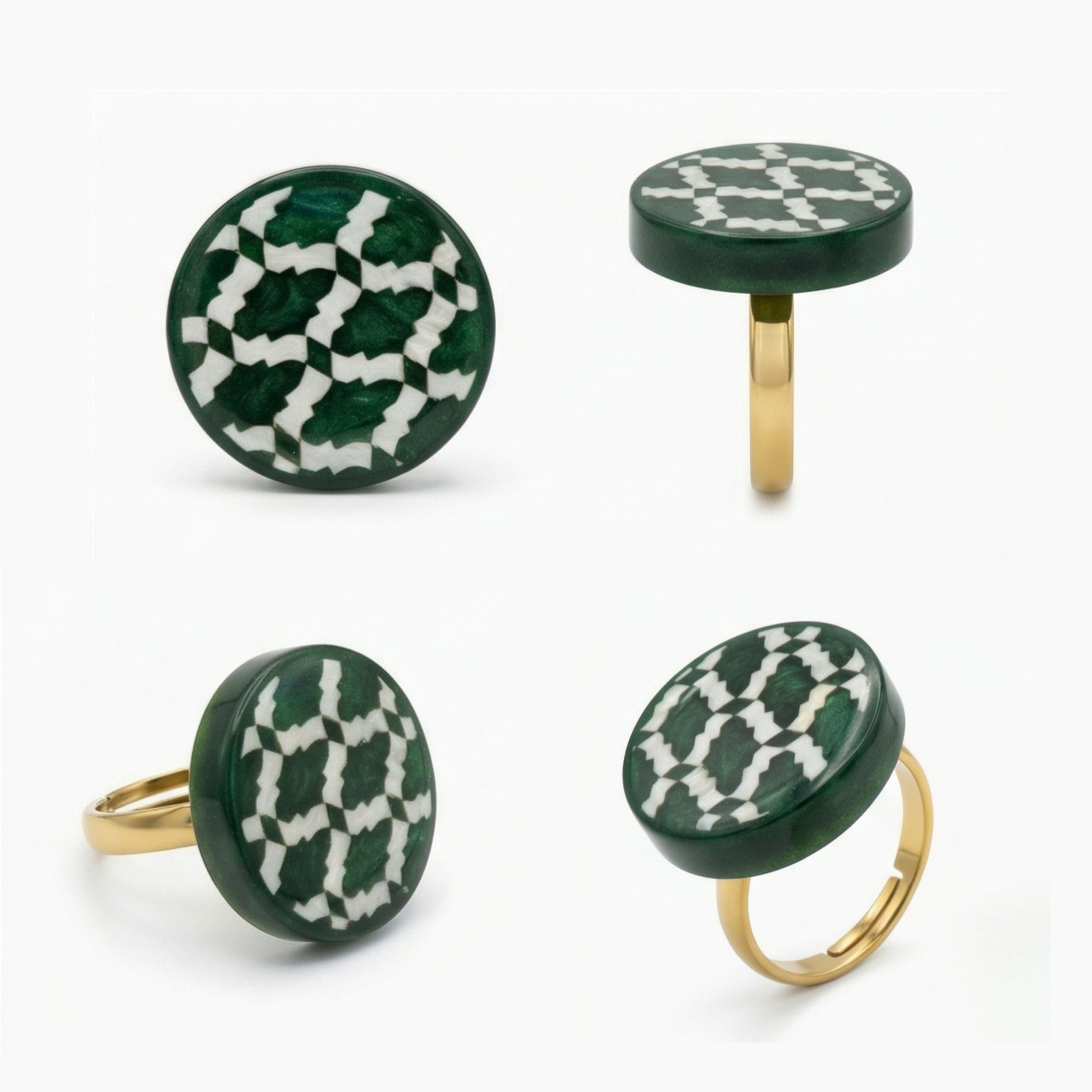 Emerald Zellige Ring