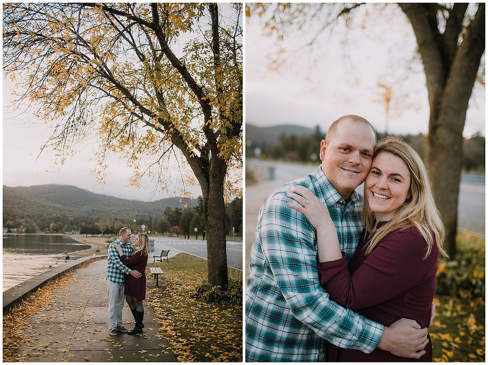 A fall engagement session with perfect leaf colors