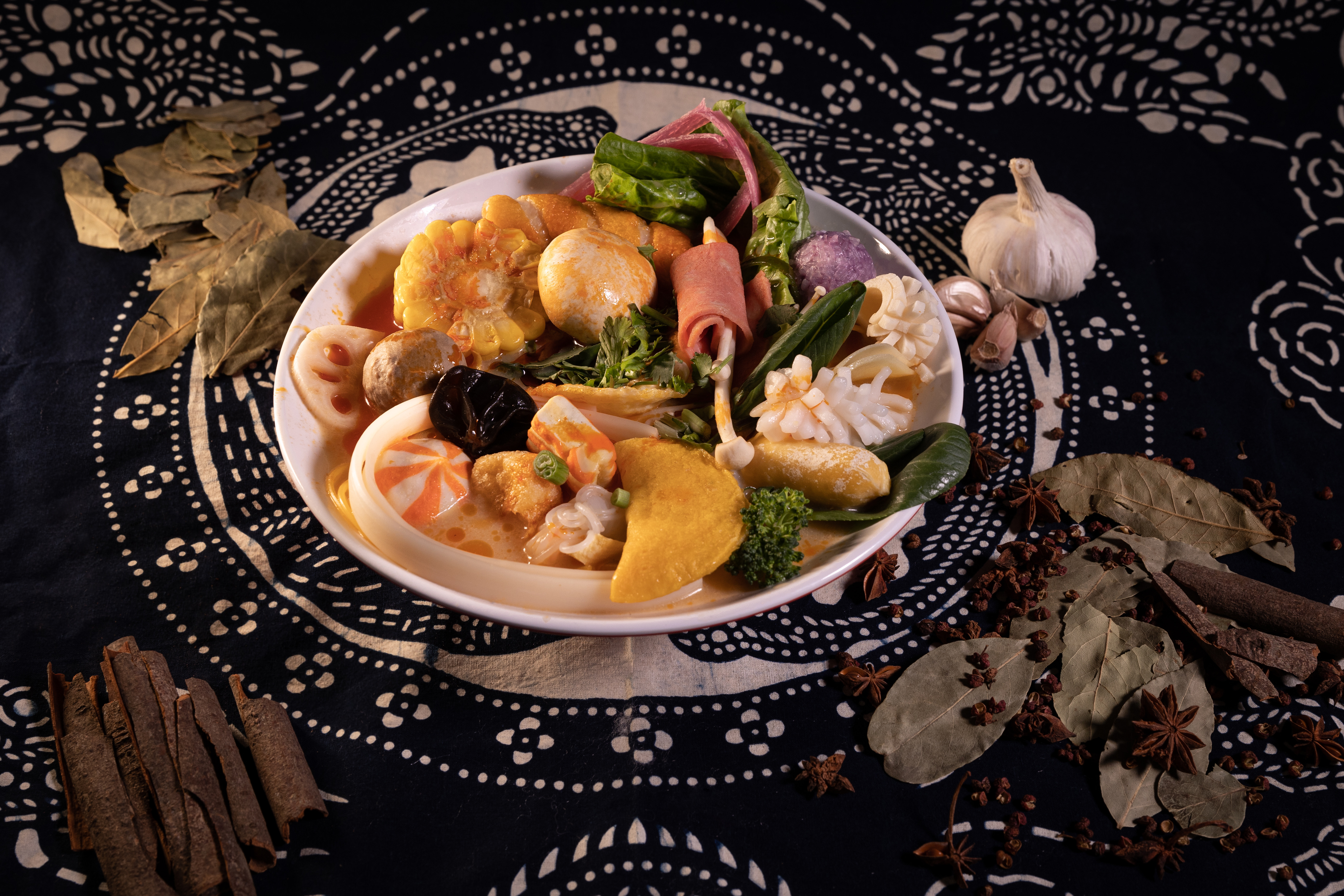 Arranged Food and Objects