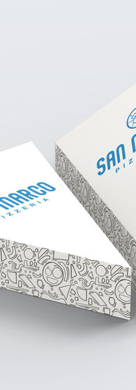 San Marco Pizzeria single slice takeaway package design