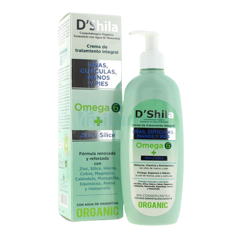 D'Shila Crema Tratamiento Integral, Uñas, Cutículas, Manos y Pies 250ml