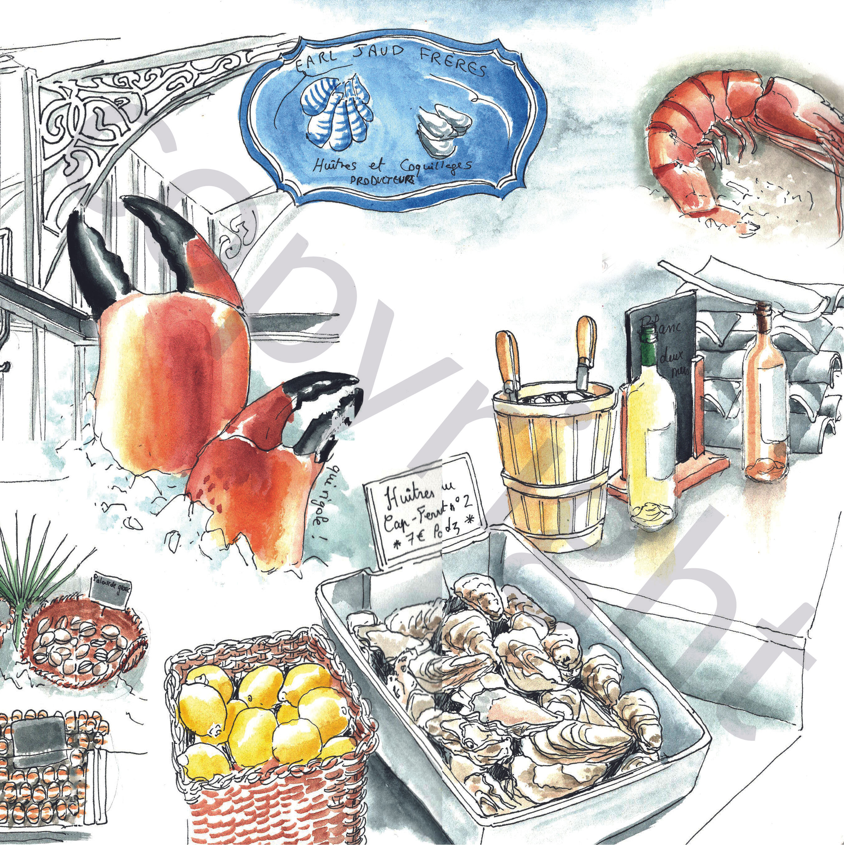 Carte Arcachon marché