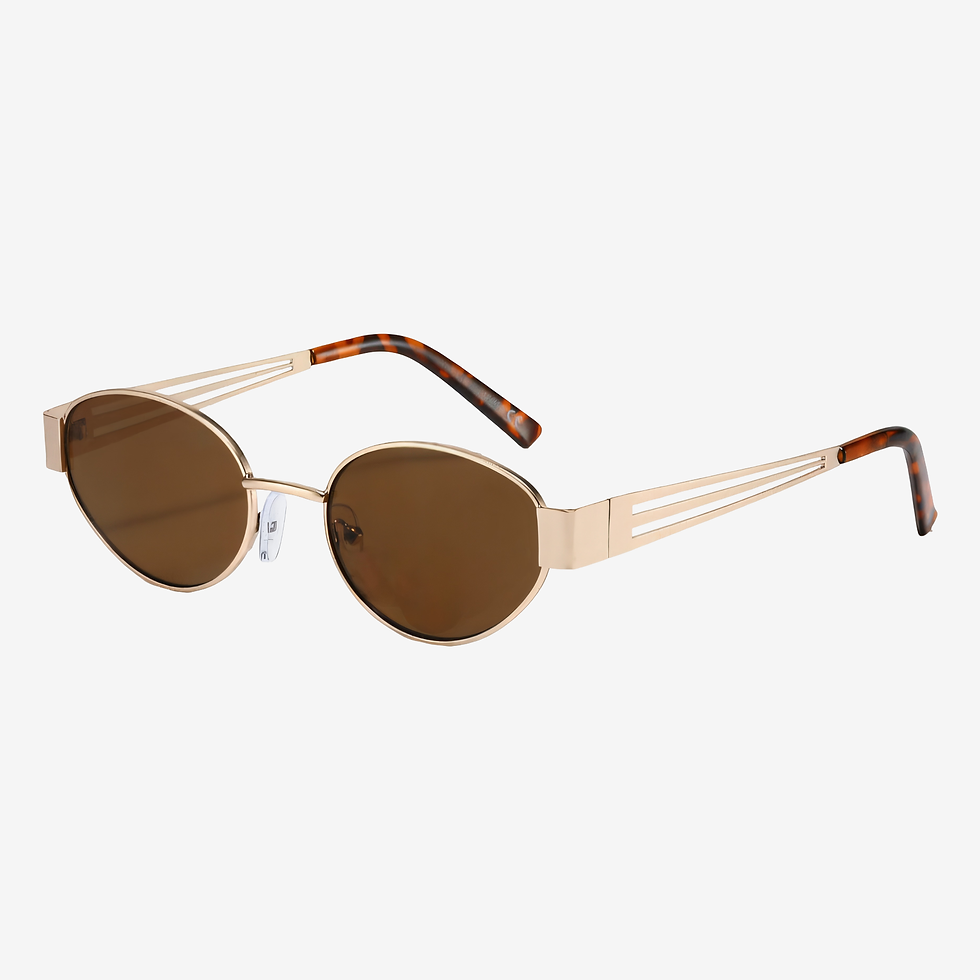 metal-framed oval small round lenses sunglasses