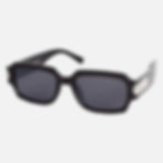 black Rectangular wayfarer big Framed 80s 90s sunglasses