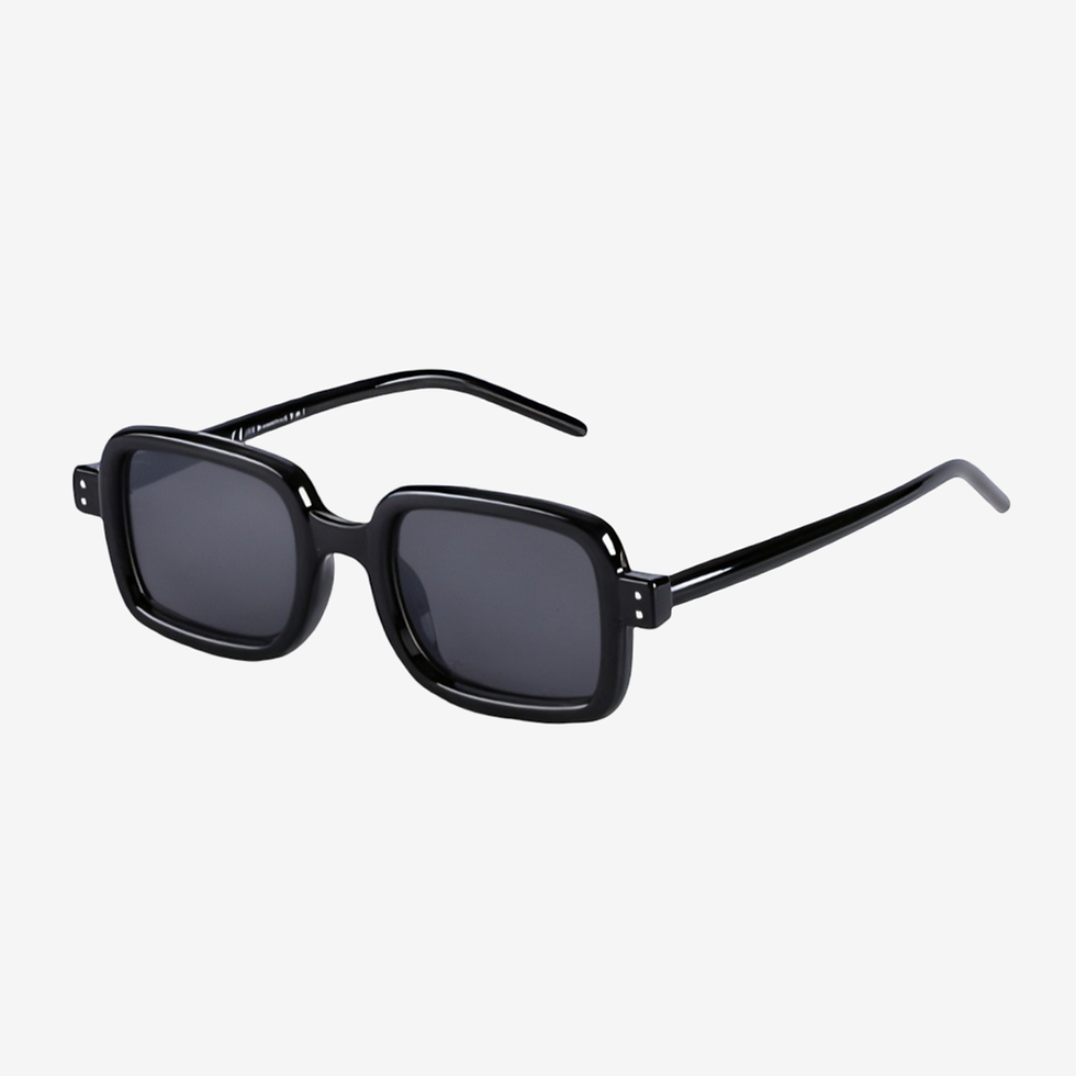 Bold 60s 70s Square-Framed Black sunglasses Retro
