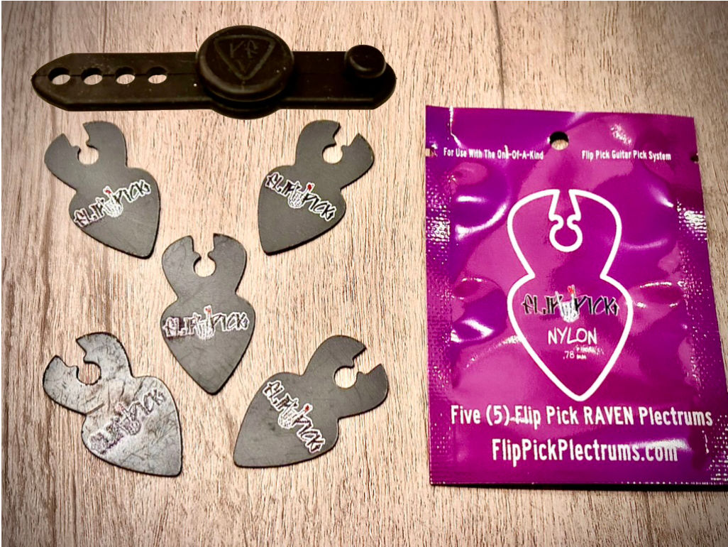 Flip Pick + RAVEN Nylon Bundle (.78mm) — Smooth Feel. Secure Control.