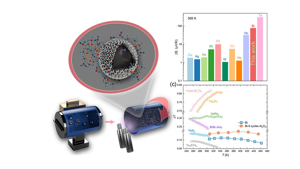 Powder ALD for Bismuth to enhance TE performance