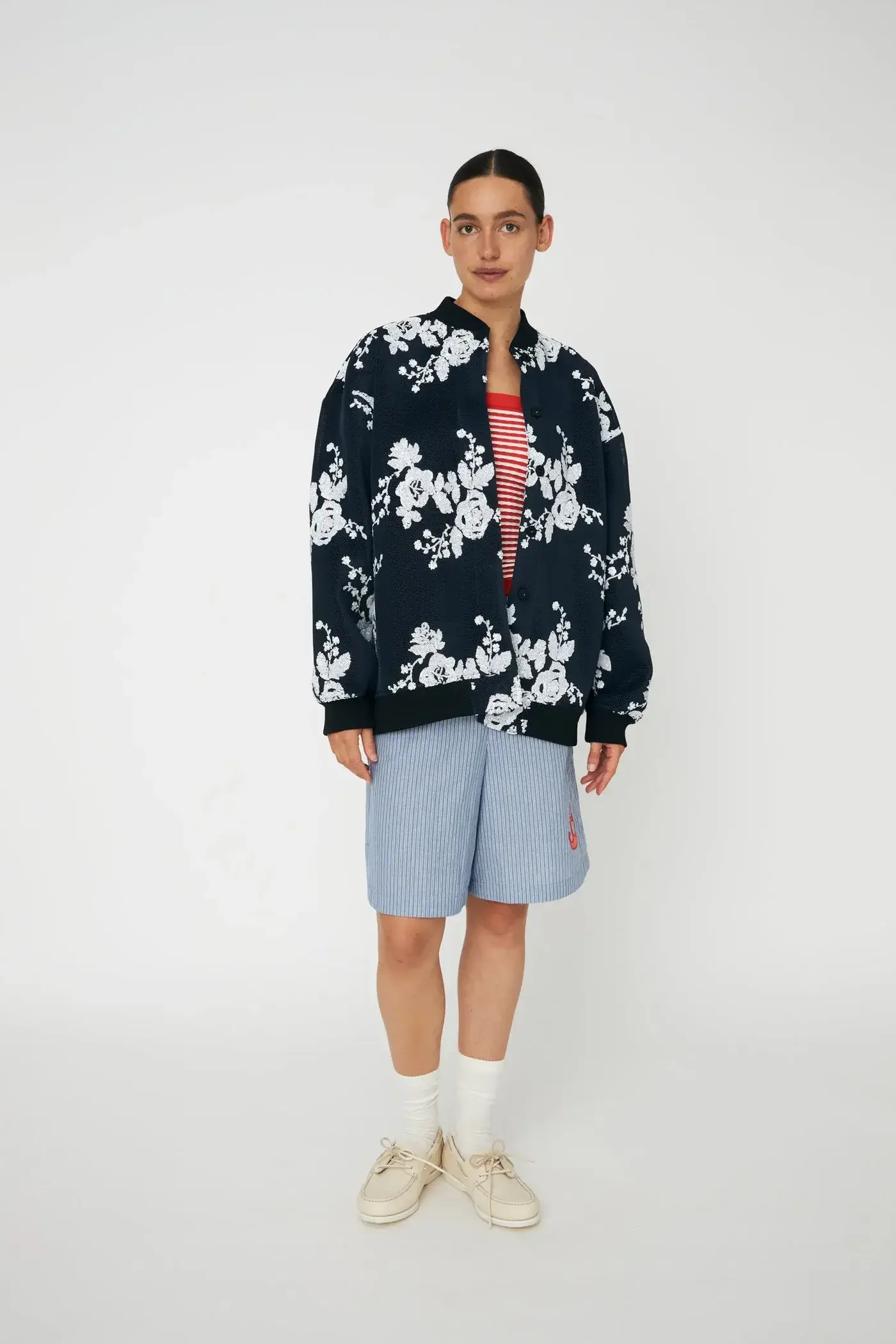 STELLA NOVA -Sequin Mesh Bomber Jacket