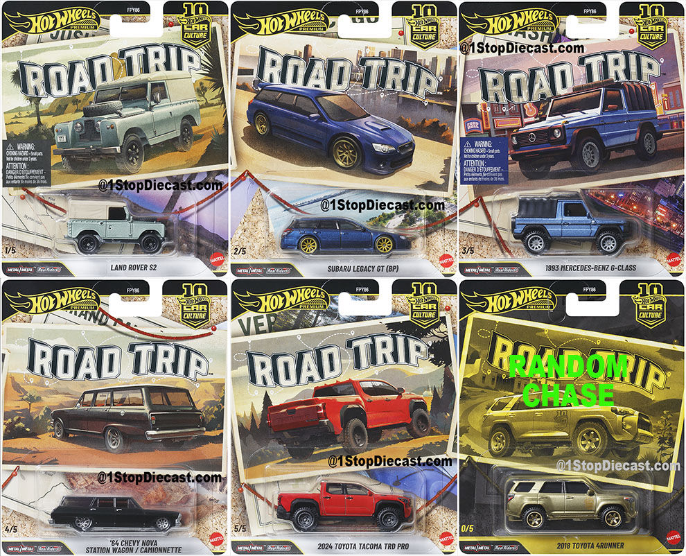 HotWheels Car Culture Road Trip Set of 5 