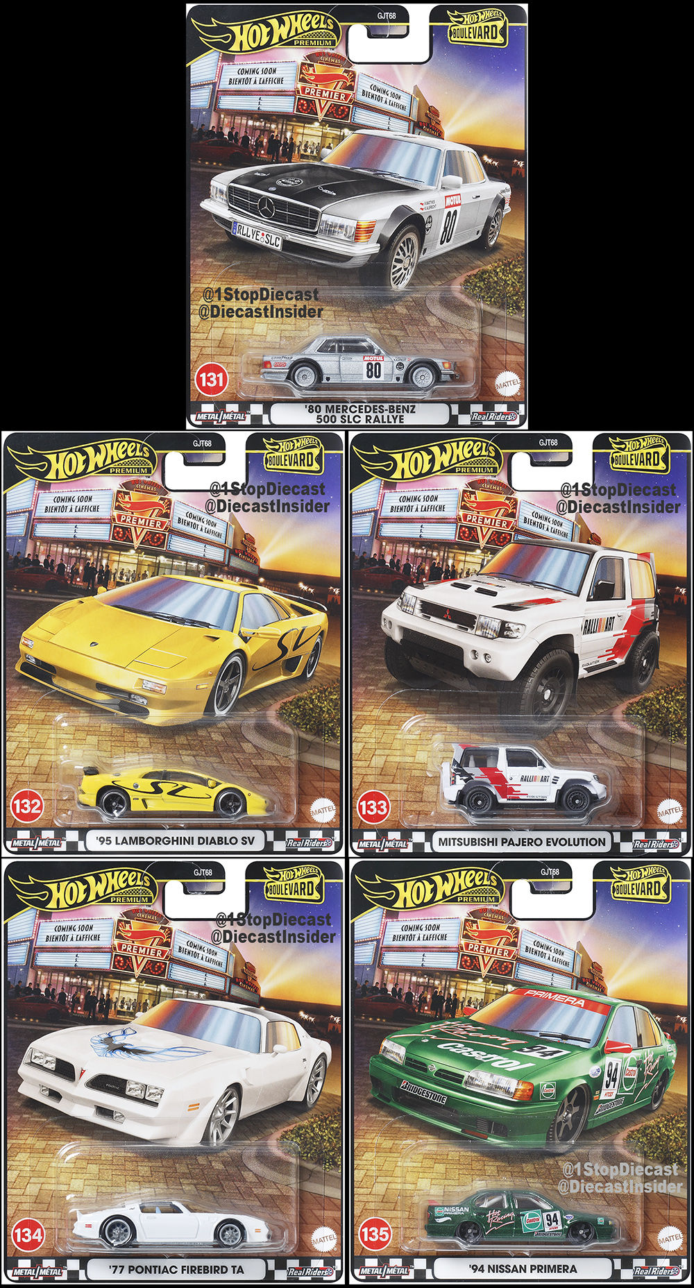 (Pre Order) 2025 Hot Wheels boulevard 131-135