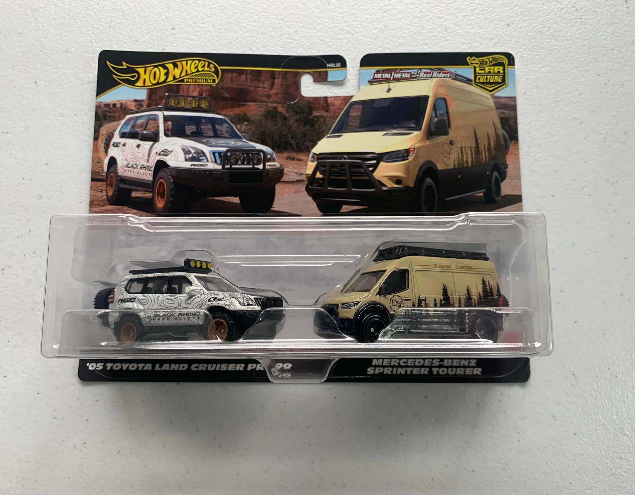 Hot Wheels Toyota Land Cruiser & Mercedes Benz Sprinter Twin Pack