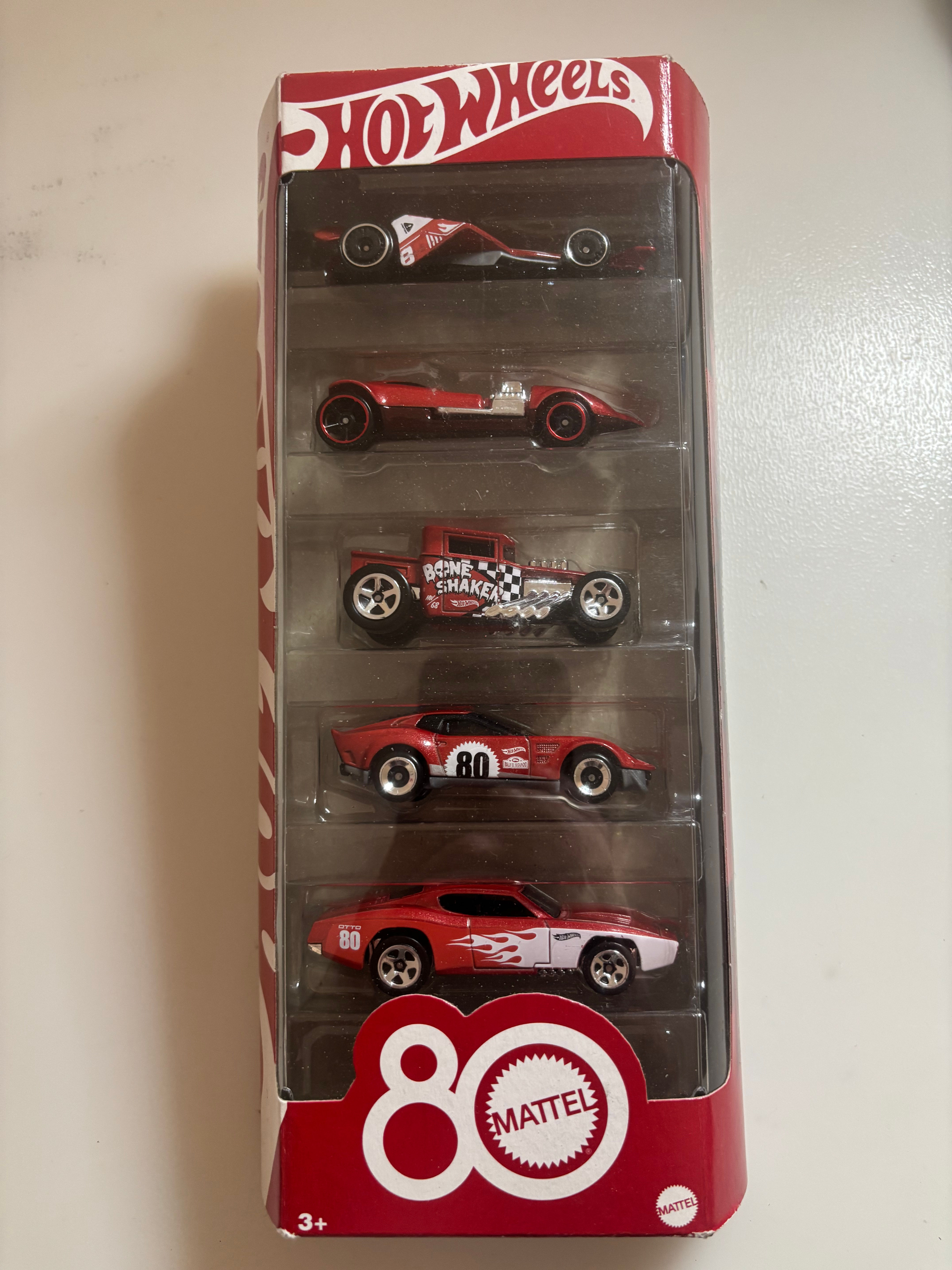 HotWheels 80th Anniversary 5 Car pack 