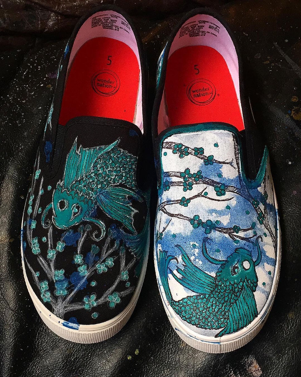 Thumbnail: Custom Watercolor Canvas Shoes