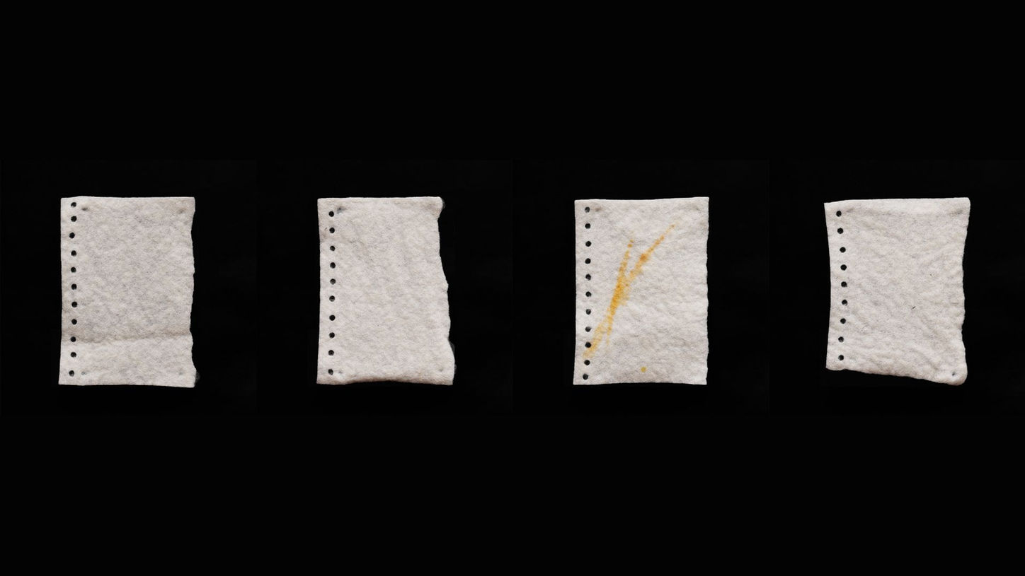 한 겹의 나날, 2025, 21x15cm 140pcs, 양모, 면, 혼합사, 트레이싱지