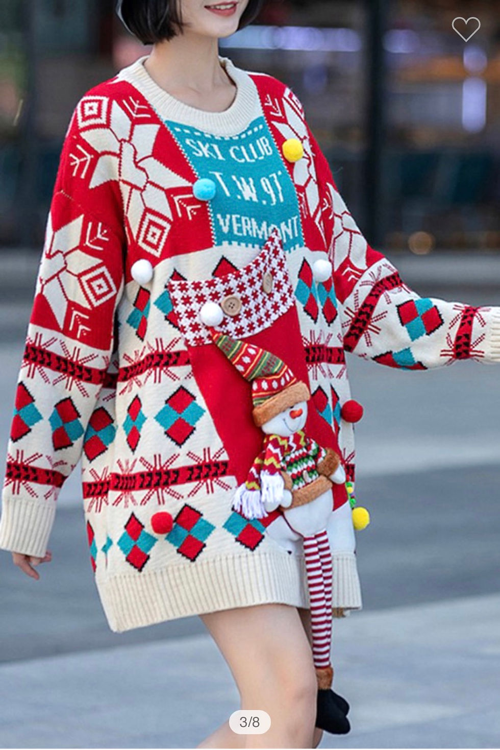 Thumbnail: Oversized Ugly Christmas Sweater (Snowman) 