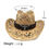 Thumbnail: Detachable Bull Buckle Straw Cowboy Hat