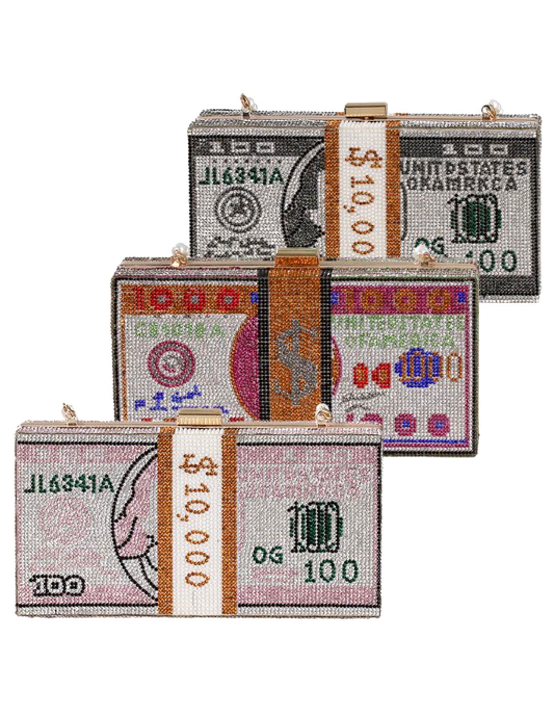 Crystal Money Clutch 