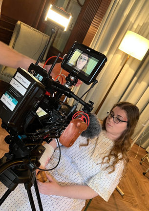 Behind the scenes filming short film 'Bedlam High' written and directed by Julian Newman Turner