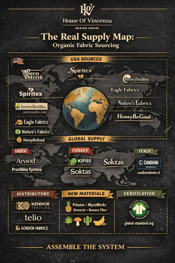 Where to Source Organic Fabrics (USA + Global Supplier Map)