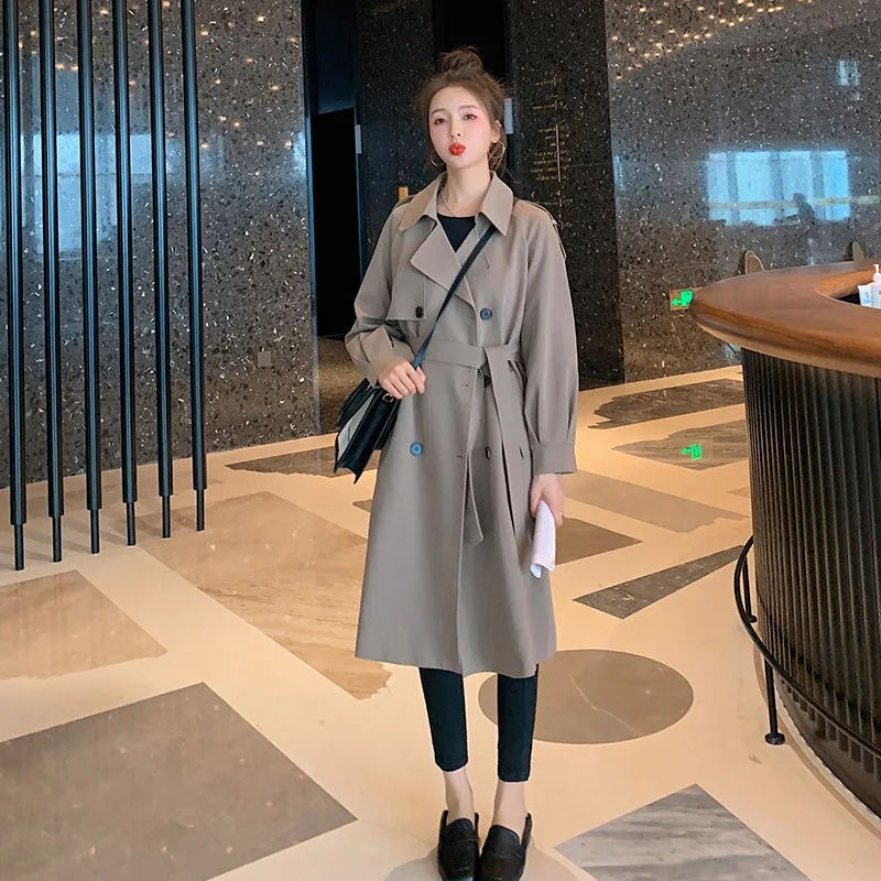 Thumbnail: Trench Coat Feminino Alongado com Cinto Portelier