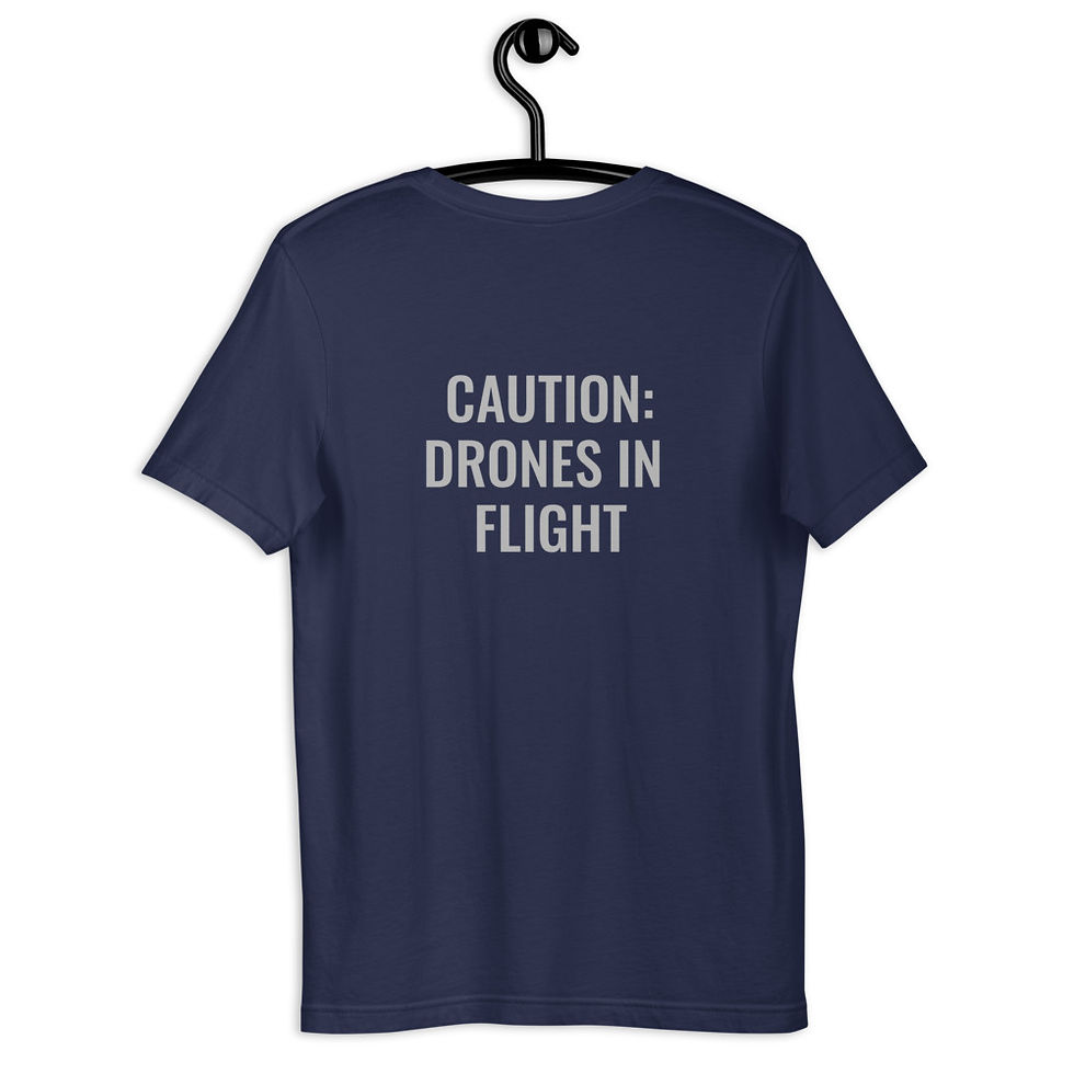 Thumbnail: Caution drones in flight - Short-Sleeve Unisex T-Shirt