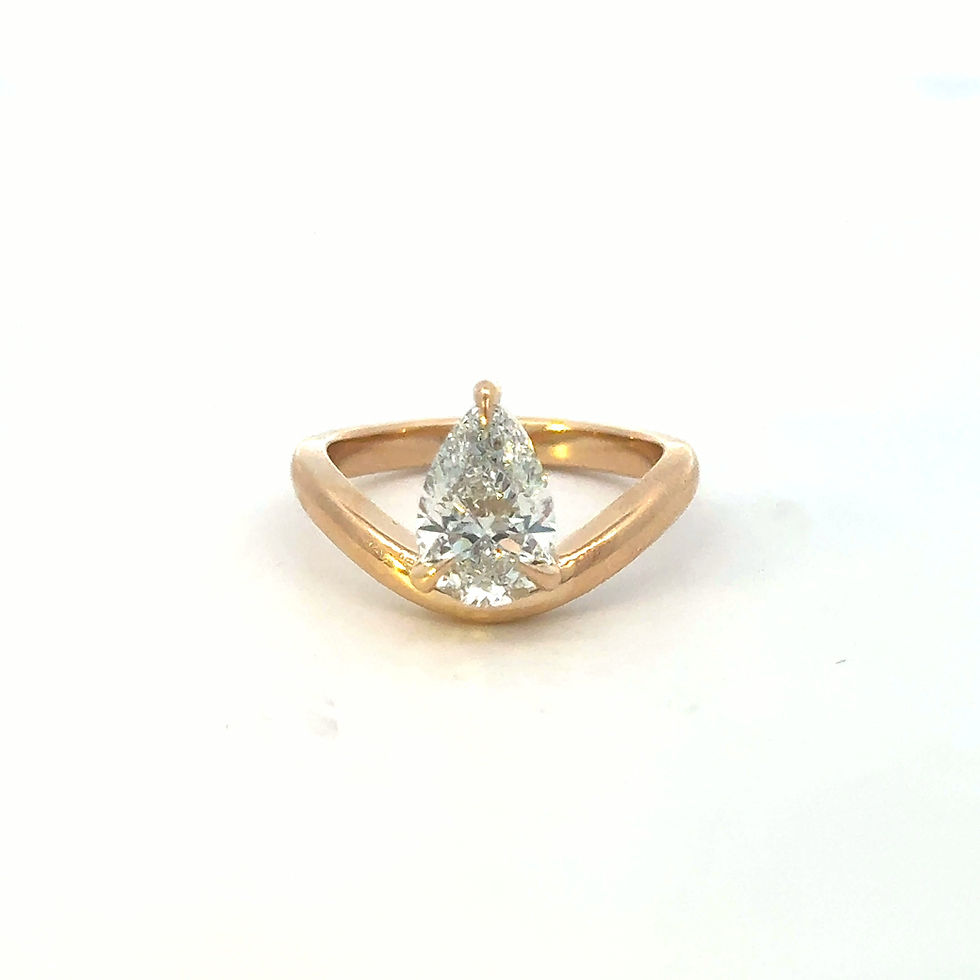Thumbnail: 1.72 CT Pear LG Diamond Curve "Camryn" Ring
